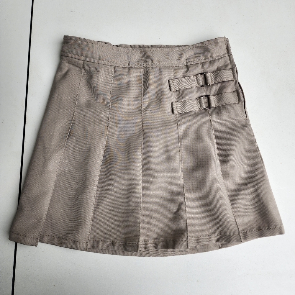 French Toast Girls Stretch Adjastable Waist Uniform Skort Khaki School Skirt 8